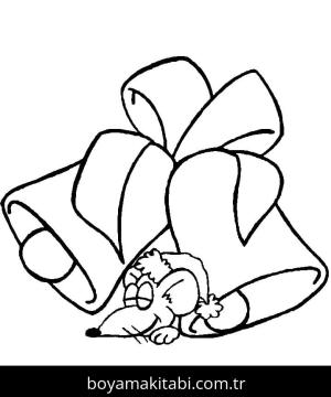 Noel çanları boyama sayfası – keyifli zaman, renkli çizimler