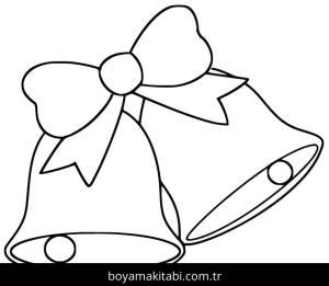Noel çanları boyama sayfası – boyama çalışması, yaratıcılığı geliştirir