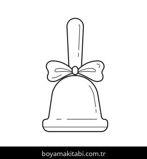 Noel çanları boyama sayfası – basit çizim, kolay boyama