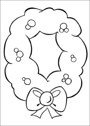 Noel Çelengi boyama sayfası,  coloring page, Kolay Noel Çelengi, 