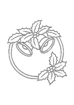 Noel Çelengi boyama sayfası,  coloring page, Noel Çelengi ve Çanları, 