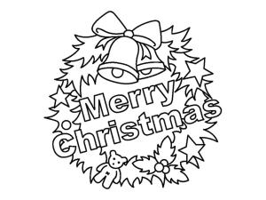 Noel Çelengi boyama sayfası,  coloring page, Mutlu Noel Çelengi, 