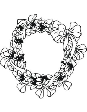 Noel Çelengi boyama sayfası,  coloring page, Çocuklar İçin Noel Çelengi, 