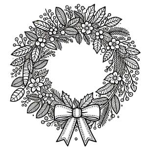 Noel Çelengi boyama sayfası,  coloring page, Noel Çelengi 3, 