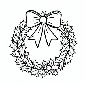 Noel Çelengi boyama sayfası,  coloring page, Bir Noel Çelengi, 