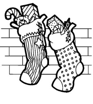 Noel Çorabı boyama sayfası,  coloring page, Noel Çorapları Çiz, 