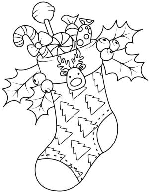 Noel Çorabı boyama sayfası,  coloring page, Yazdırılabilir Noel Çorabı, 