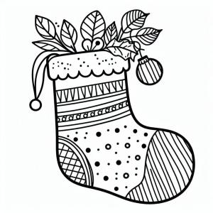 Noel Çorabı boyama sayfası,  coloring page, Noel Çorabı 1, 