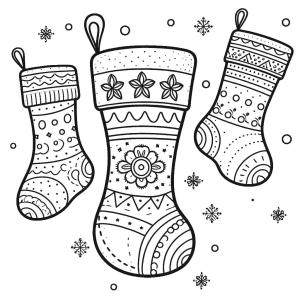 Noel Çorabı boyama sayfası,  coloring page, Noel Çorabı 3, 