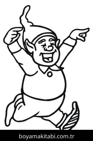 Noel Elfi boyama sayfası – el becerilerini geliştirir, boyama çalışması