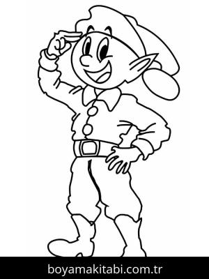 Noel Elfi Boyama Sayfaları