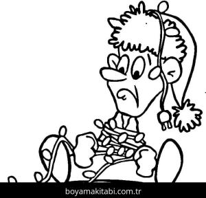 Noel Elfi boyama sayfası – evde etkinlik, ücretsiz yazdır