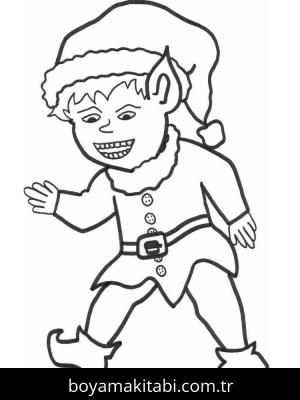 Noel Elfi boyama sayfası – ücretsiz yazdır, boyama etkinliği