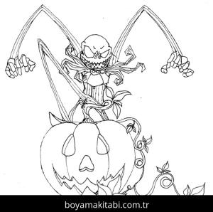 Noel Gecesi Kabusu boyama sayfası – boyama çalışması, yaratıcılığı geliştirir