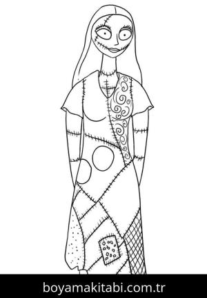 Noel Gecesi Kabusu boyama sayfası – çocuklar için, çizgi film temalı