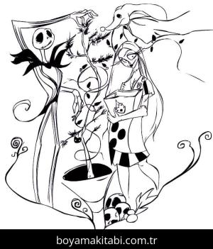 Noel Gecesi Kabusu boyama sayfası – sanatsal çalışma, çocuklar için