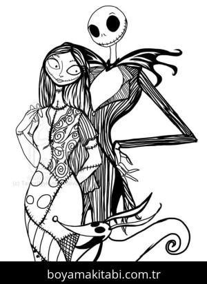 Noel Gecesi Kabusu boyama sayfası – keyifli zaman, renkli çizimler