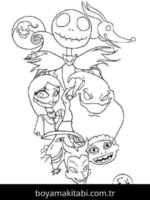 Noel Gecesi Kabusu boyama sayfası – çocuk aktivitesi, PDF indir