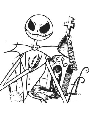 Noel Gecesi Kabusu boyama sayfası,  coloring page, Jack Skellington Noel Gecesi Kabusu, 