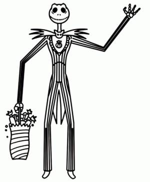 Noel Gecesi Kabusu boyama sayfası,  coloring page, Ücretsiz Yazdırılabilir Jack Skellington, 