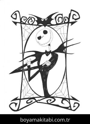 Noel Gecesi Kabusu boyama sayfası – keyifli zaman, renkli çizimler