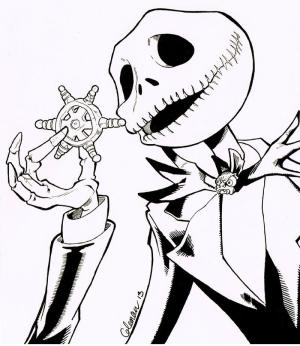 Noel Gecesi Kabusu boyama sayfası,  coloring page, Jack Skellington Yazdırılabilir, 