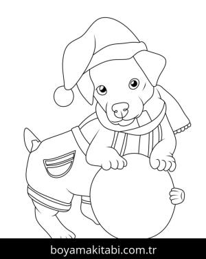 Noel Hayvanları boyama sayfası – çocuk aktivitesi, PDF indir