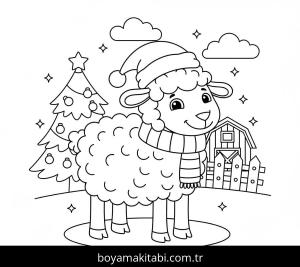 Noel Hayvanları boyama sayfası – boyama etkinliği, çocuk aktivitesi