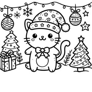 Noel Hayvanları boyama sayfası,  coloring page, Noel Hayvanları 2, 