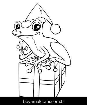 Noel Hayvanları boyama sayfası – çizgi film temalı, basit çizim