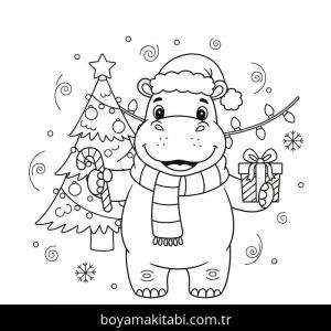 Noel Hayvanları boyama sayfası – ücretsiz yazdır, boyama etkinliği