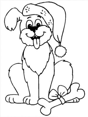 Noel Hayvanları boyama sayfası,  coloring page, Noel Köpeği, 