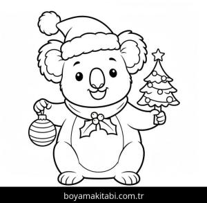 Noel Hayvanları boyama sayfası – keyifli zaman, renkli çizimler