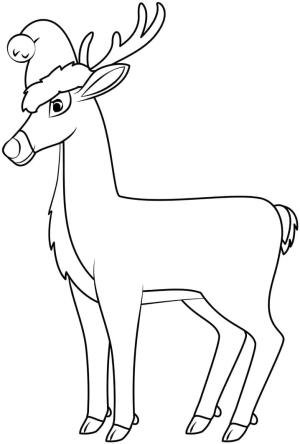 Noel Hayvanları boyama sayfası,  coloring page, Noel Ren Geyiği, 