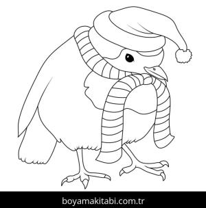 Noel Hayvanları boyama sayfası – basit çizim, kolay boyama