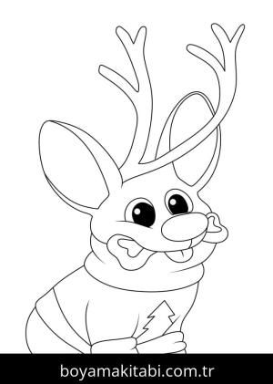 Noel Hayvanları boyama sayfası – kolay boyama, eğitici aktivite