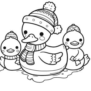 Noel Hayvanları boyama sayfası,  coloring page, Noel Hayvanları 5, 