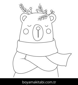 Noel Hayvanları boyama sayfası – eğlenceli etkinlik, el becerilerini geliştirir
