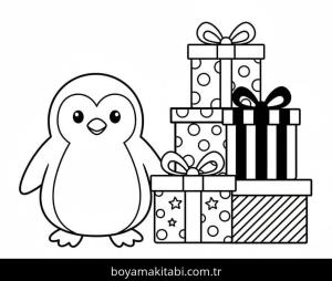 Noel Hediyeleri boyama sayfası – yaratıcılığı geliştirir, keyifli zaman