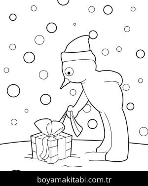 Noel Hediyeleri boyama sayfası – çocuk aktivitesi, PDF indir