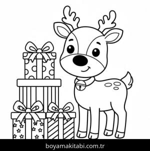 Noel Hediyeleri boyama sayfası – eğlenceli etkinlik, el becerilerini geliştirir