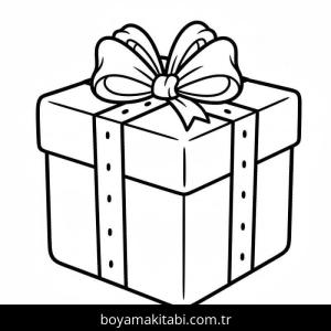 Noel Hediyeleri boyama sayfası – kolay boyama, eğitici aktivite