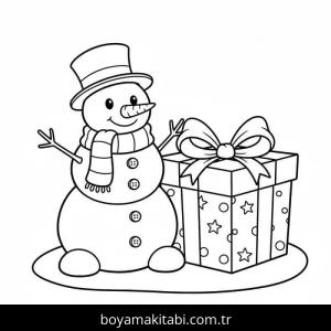 Noel Hediyeleri boyama sayfası – renkli çizimler, okul öncesi