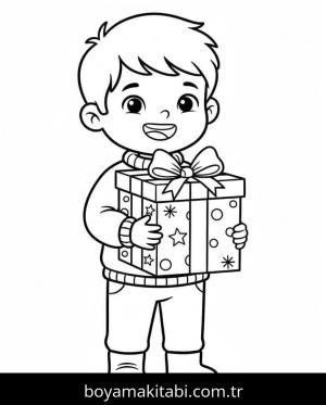 Noel Hediyeleri boyama sayfası – okul öncesi, evde etkinlik