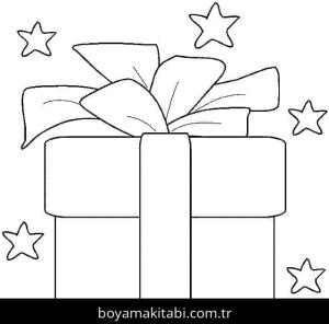 Noel Hediyeleri boyama sayfası – eğitici aktivite, yaratıcılık