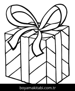 Noel Hediyeleri boyama sayfası – çocuklar için, çizgi film temalı
