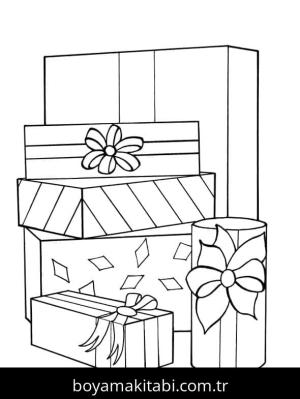 Noel Hediyeleri boyama sayfası – ücretsiz yazdır, boyama etkinliği