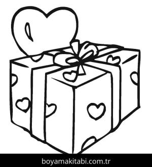 Noel Hediyeleri boyama sayfası – sevimli karakter, sanatsal çalışma