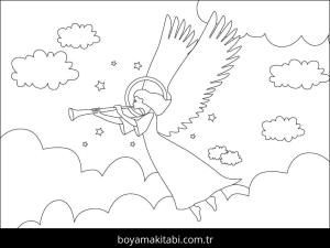 Noel Meleği boyama sayfası – ücretsiz yazdır, boyama etkinliği