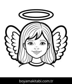 Noel Meleği boyama sayfası – ücretsiz yazdır, boyama etkinliği